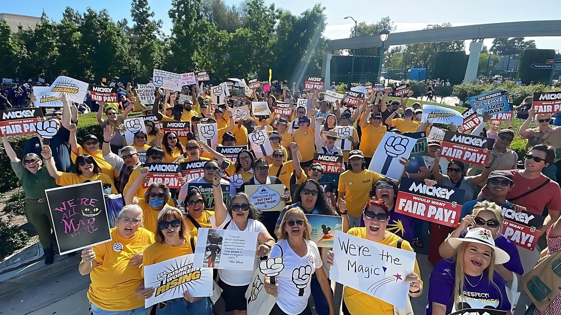 After Massive Rally, Disneyland Workers Authorize ULP Strike
